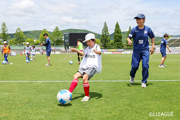 写真：シュート練習